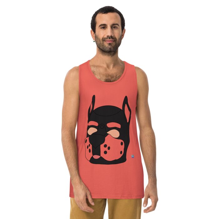Men’s premium tank top - Pup Mask - Image 16