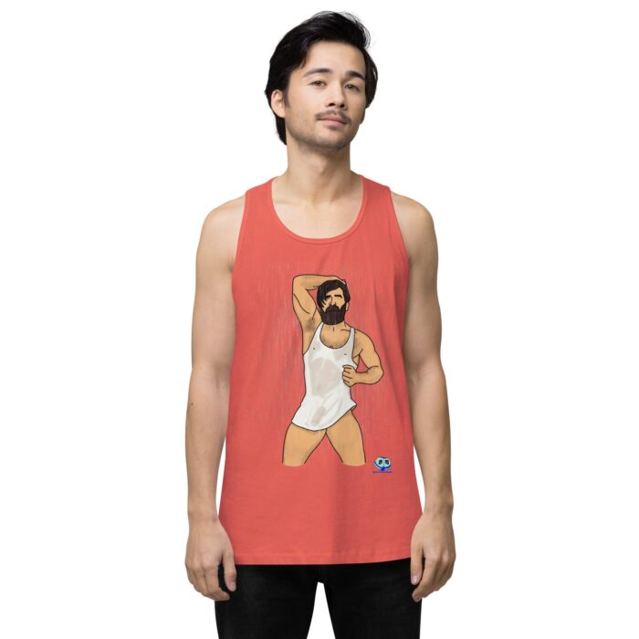 Men’s premium tank top - Rain - Image 36