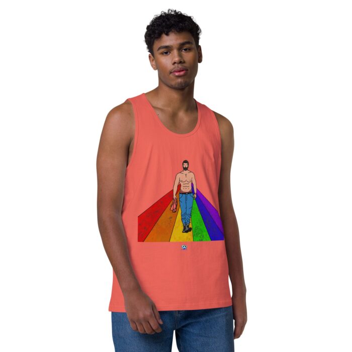 Men’s premium tank top - Rainbow Road - Image 29