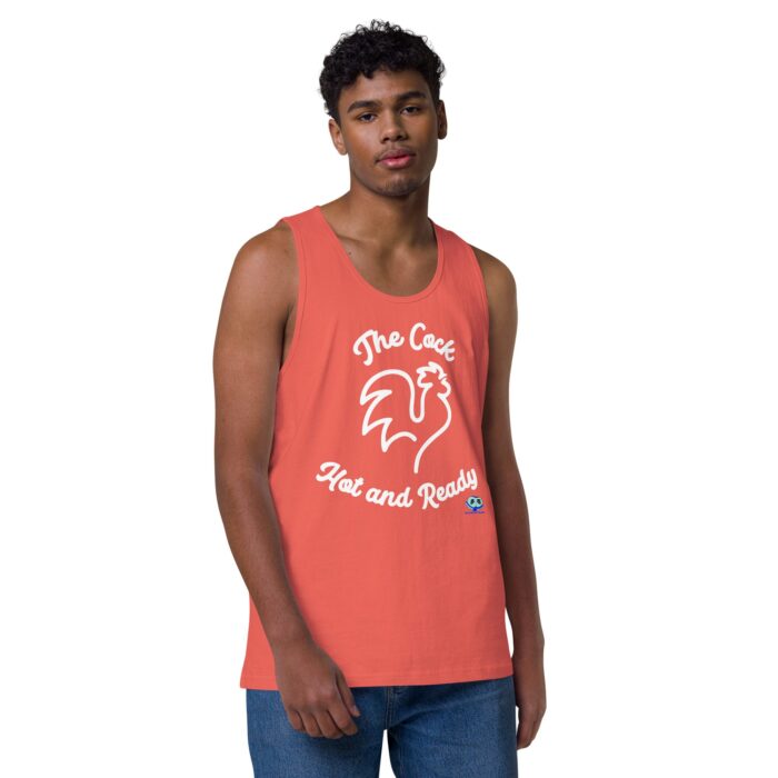 Men’s premium tank top - The Cock, Hot and Ready - Image 29