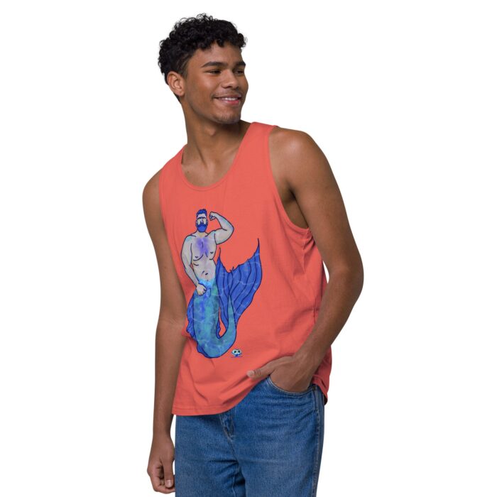 Men’s premium tank top - MerCub Blue - Image 32