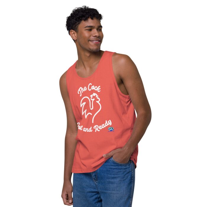 Men’s premium tank top - The Cock, Hot and Ready - Image 31
