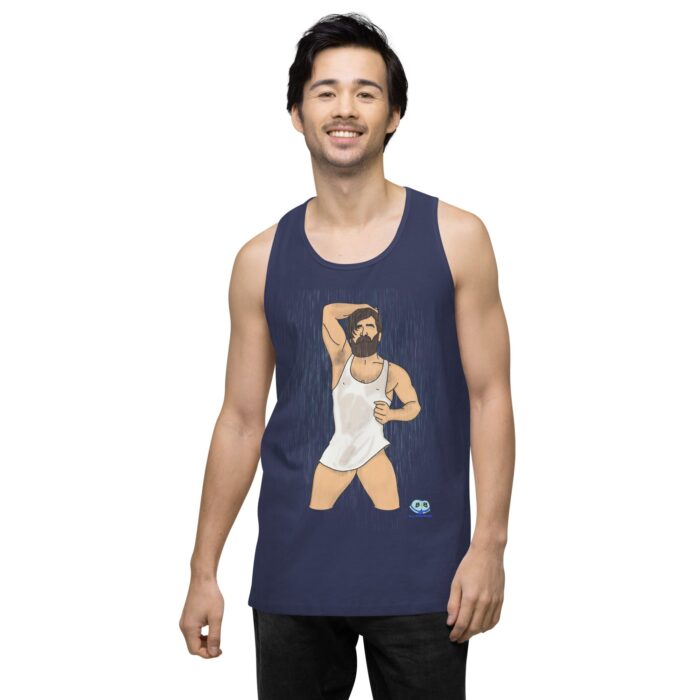 Men’s premium tank top - Rain - Image 27