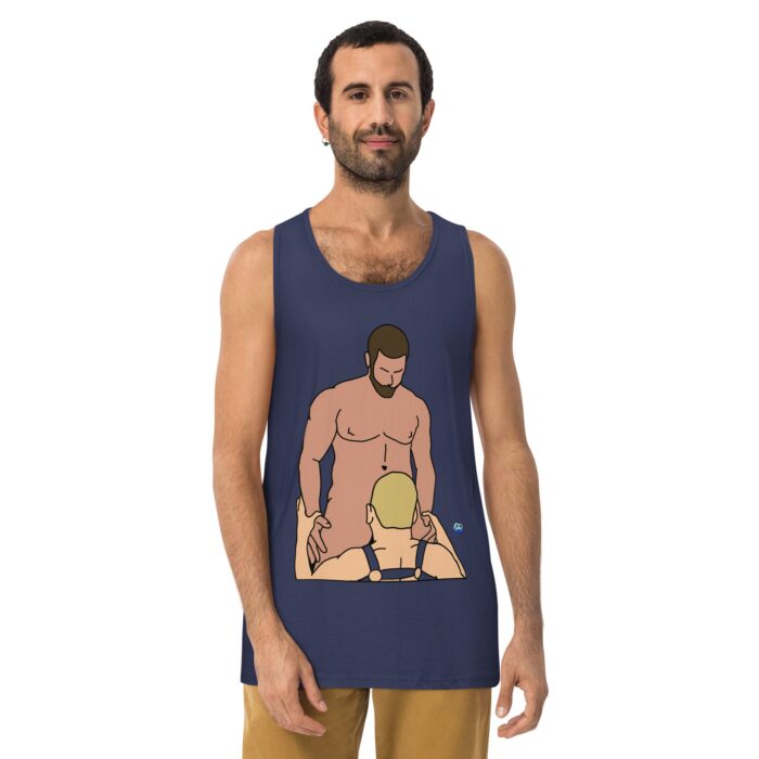 Men’s premium tank top - BlowJob and Harness - Image 11