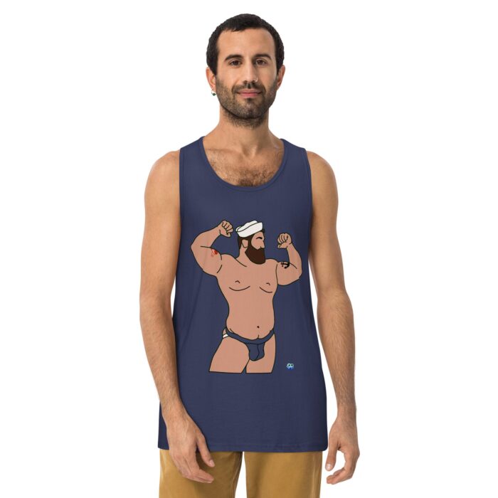 Men’s premium tank top - Burly Sailor - Image 12
