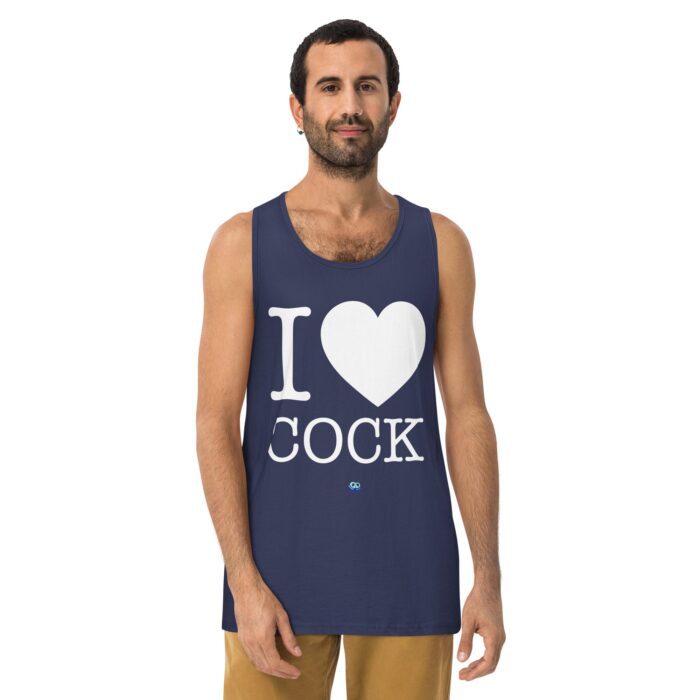 Men’s premium tank top - I Heart Cock - Image 11