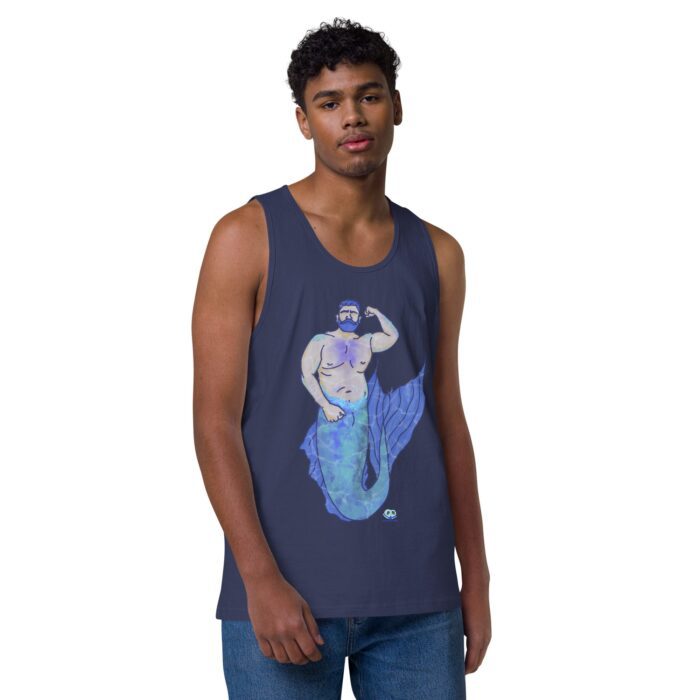 Men’s premium tank top - MerCub Blue - Image 22