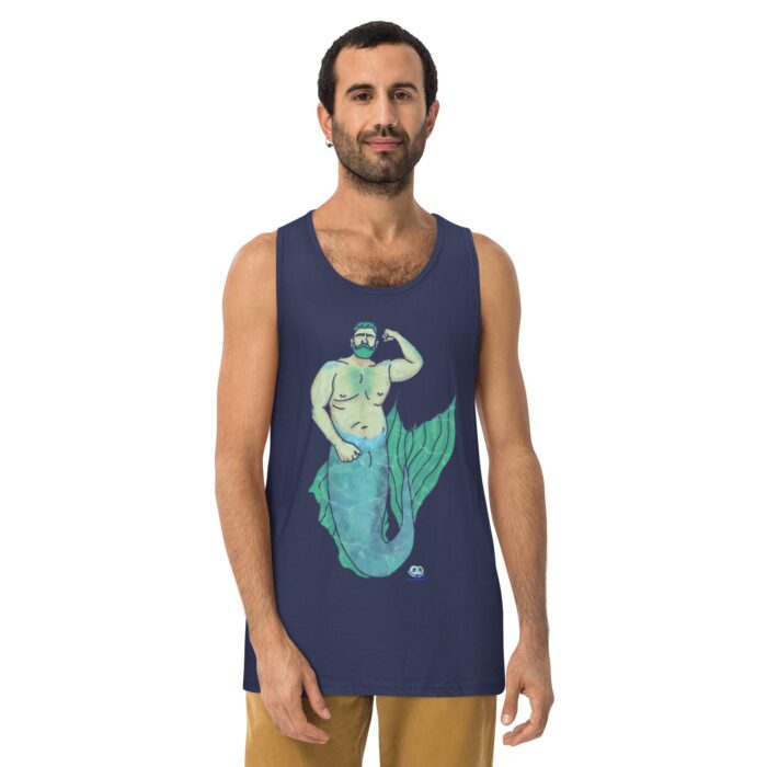 Men’s premium tank top - MerCub Green - Image 11