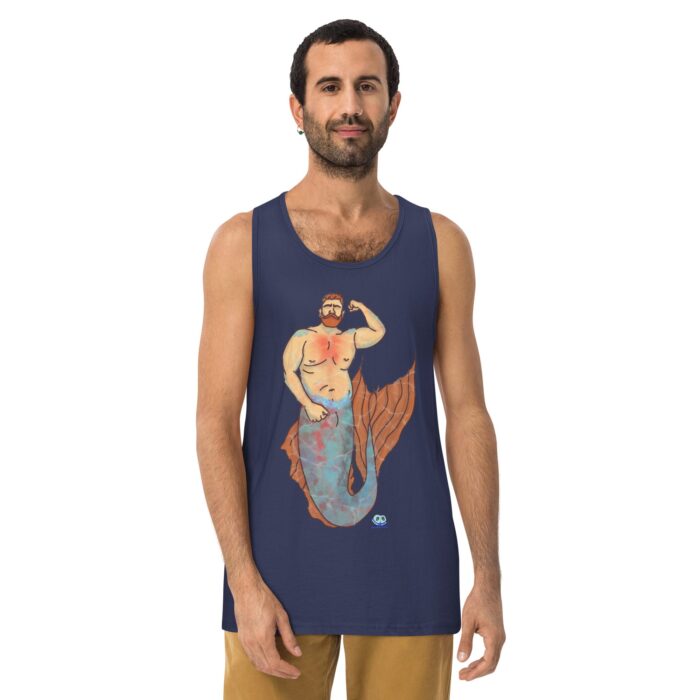 Men’s premium tank top - MerCub Orange - Image 12