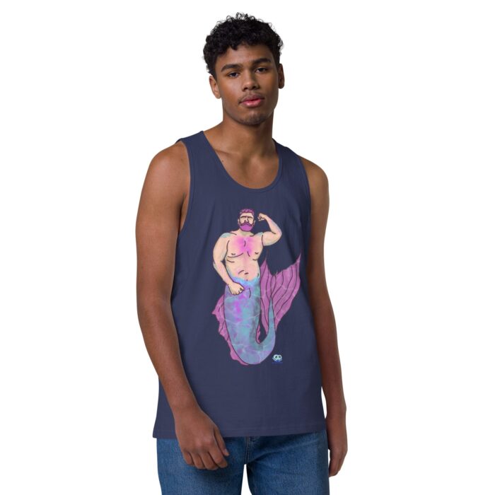 Men’s premium tank top - MerCub Pink - Image 22