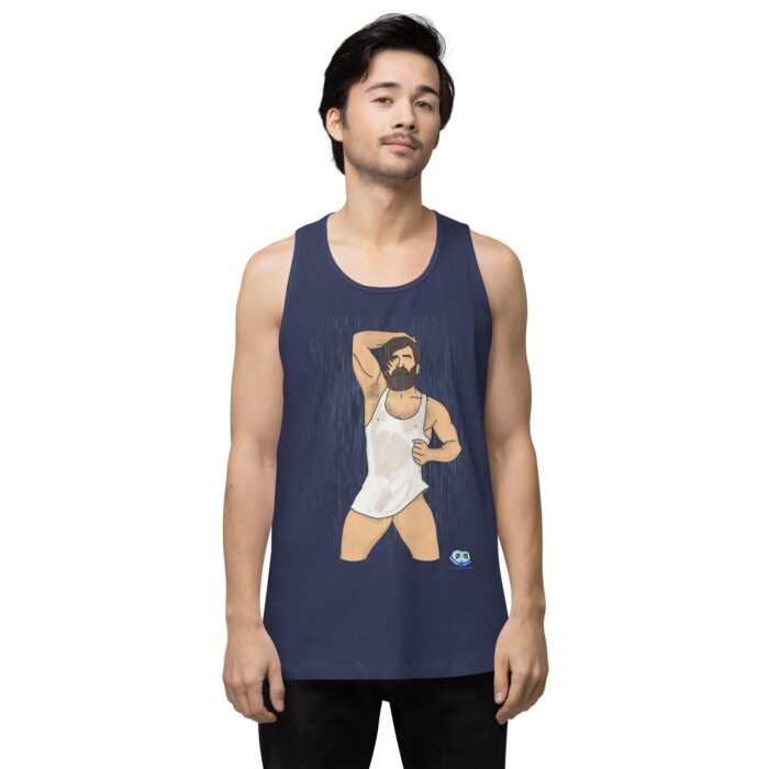Men’s premium tank top - Rain - Image 26