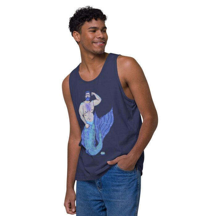 Men’s premium tank top - MerCub Blue - Image 24