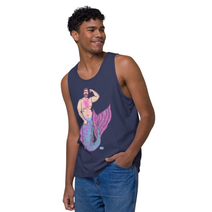 Men’s premium tank top - MerCub Pink - Image 24