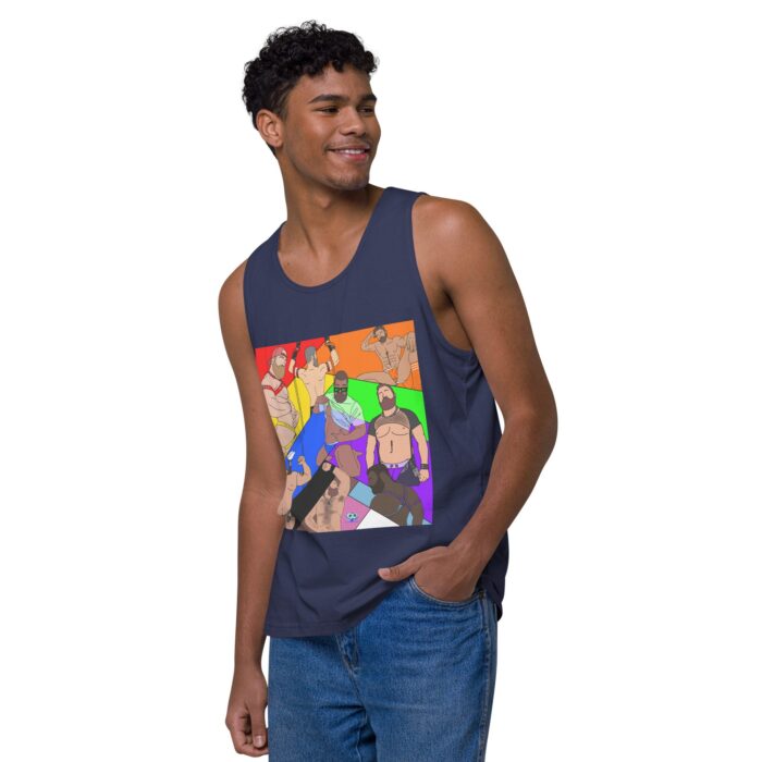 Men’s premium tank top - Pride Angles - Image 23