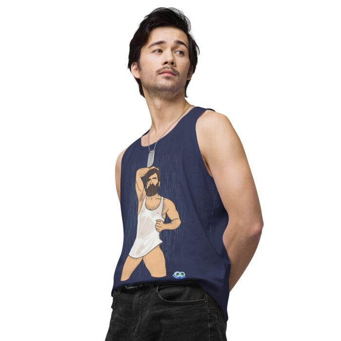 Men’s premium tank top - Rain - Image 29