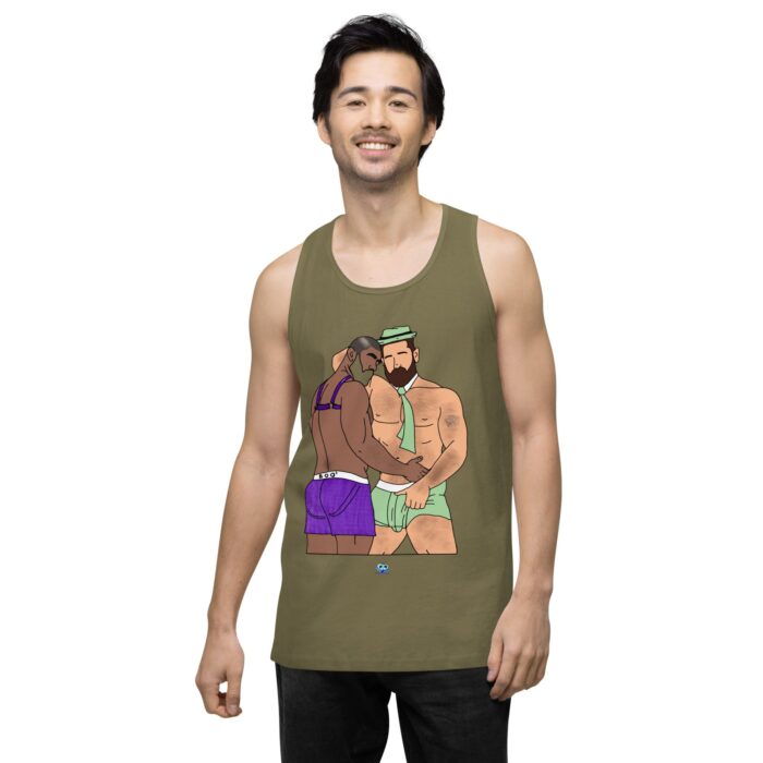 Men’s premium tank top - He's Got a Basket - Image 33