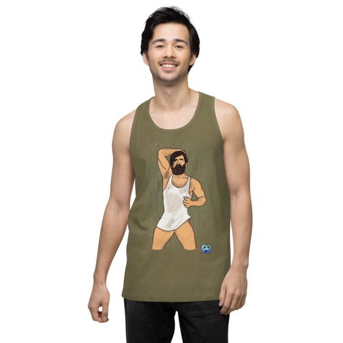 Men’s premium tank top - Rain - Image 32