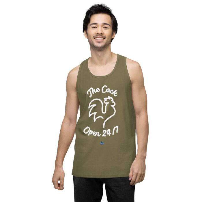 Men’s premium tank top - The Cock Open 24/7 - Image 32