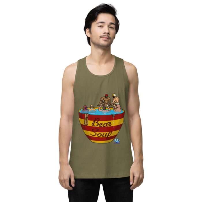 Men’s premium tank top - Bear Soup - Image 32
