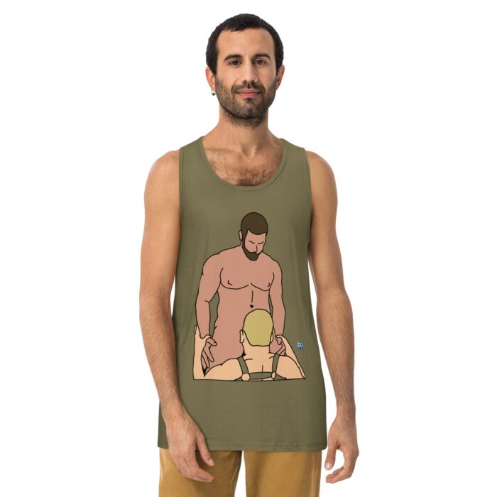 Men’s premium tank top - BlowJob and Harness - Image 13