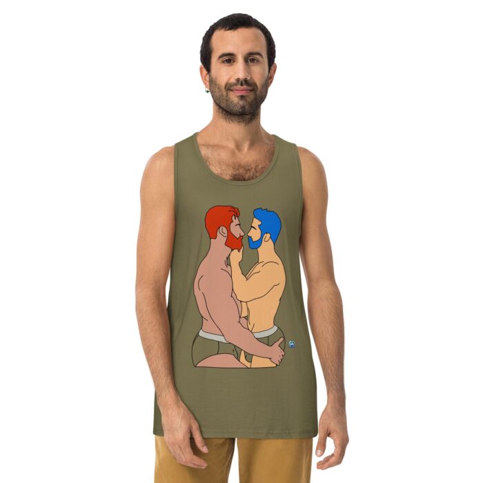 Men’s premium tank top - Brief Kiss - Image 13