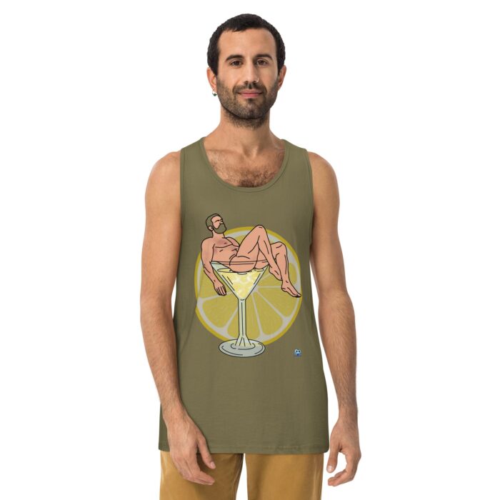 Men’s premium tank top - Lemon Drop - Image 13