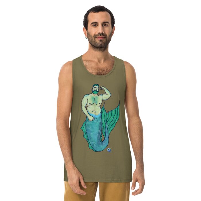 Men’s premium tank top - MerCub Green - Image 13