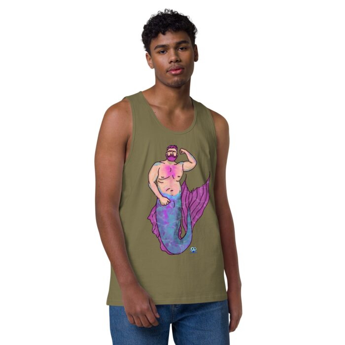 Men’s premium tank top - MerCub Pink - Image 26