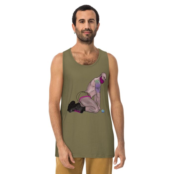 Men’s premium tank top - Pink and Pierced - Image 13