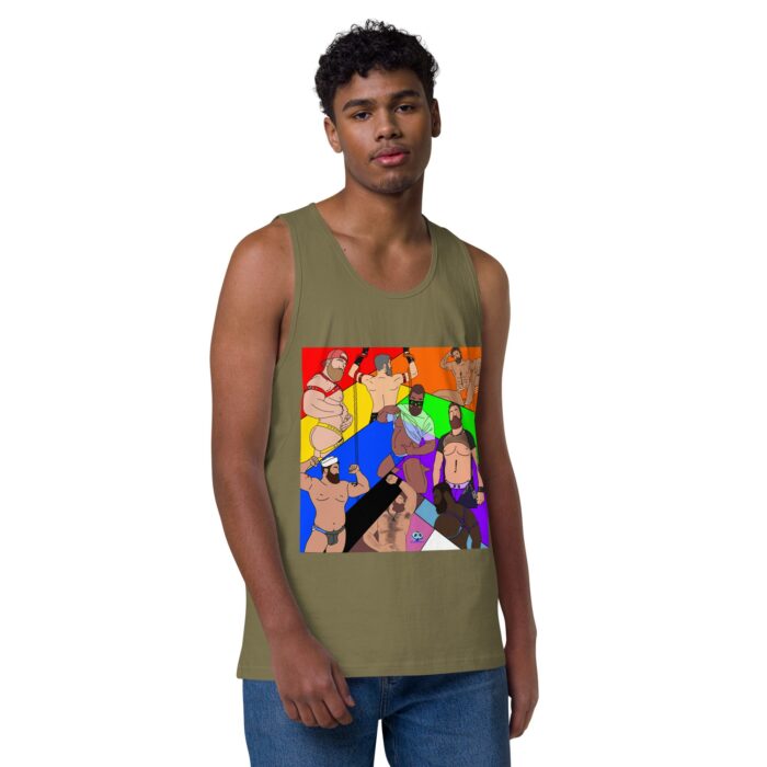 Men’s premium tank top - Pride Angles - Image 25