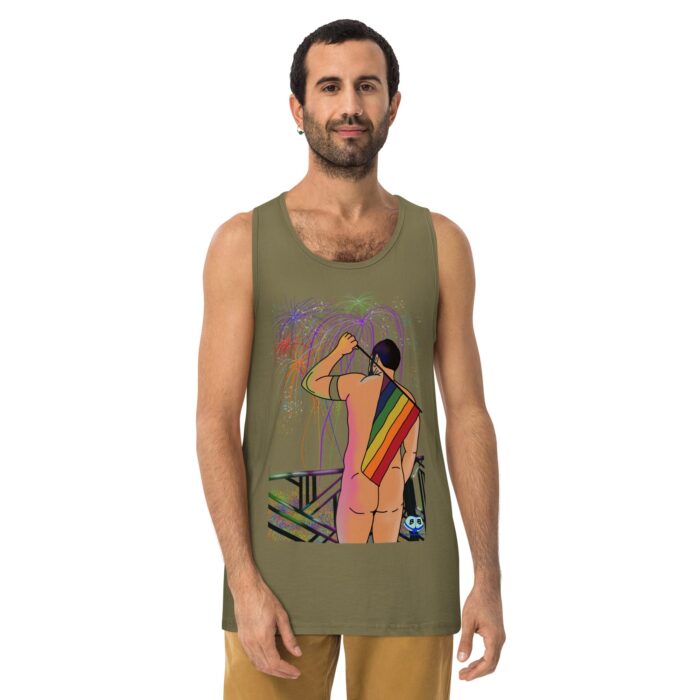 Men’s premium tank top - Pride Parade - Image 14