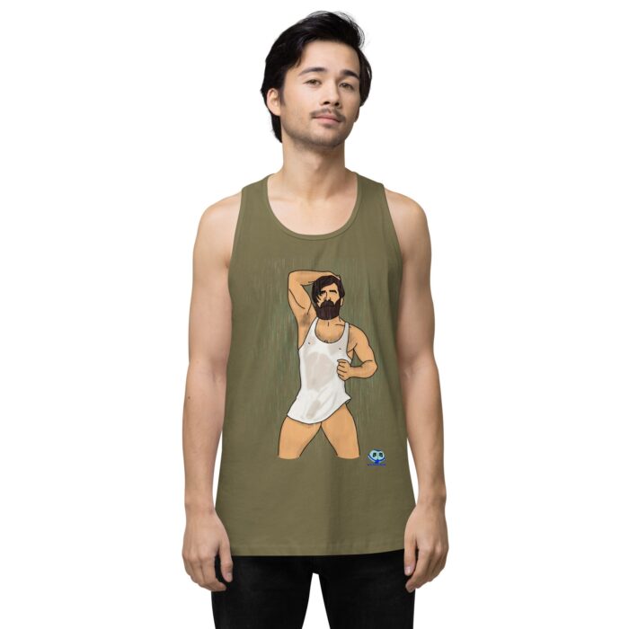 Men’s premium tank top - Rain - Image 31