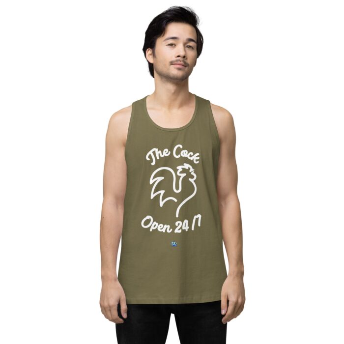 Men’s premium tank top - The Cock Open 24/7 - Image 31