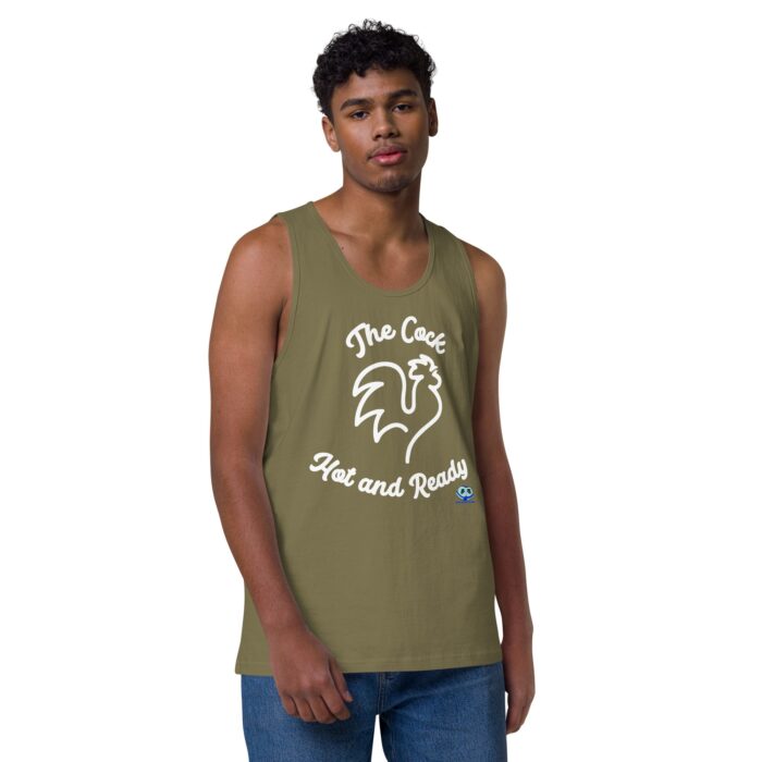 Men’s premium tank top - The Cock, Hot and Ready - Image 25