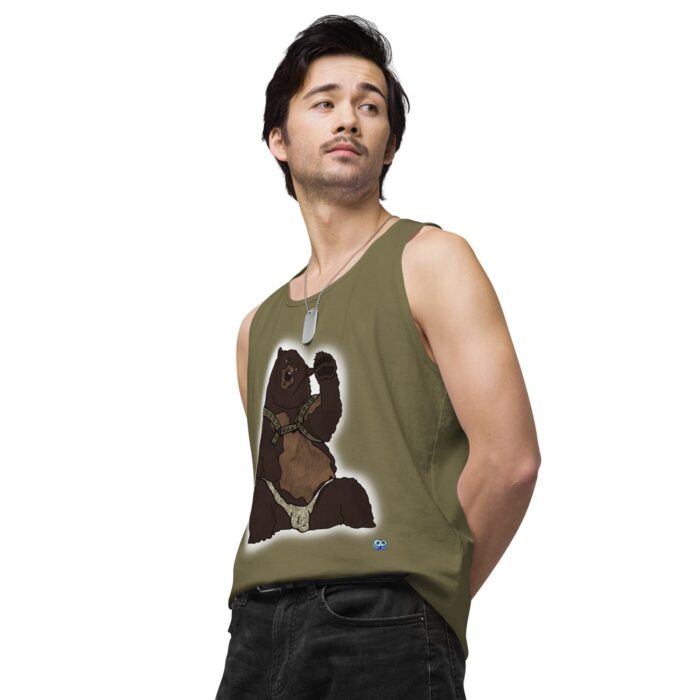 Men’s premium tank top - Disco Bear - Image 35