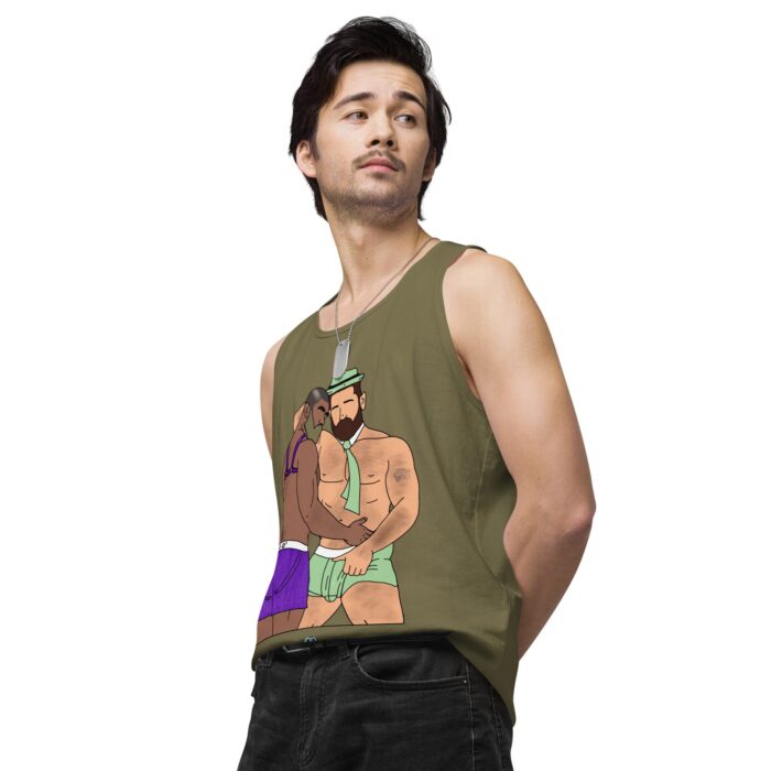 Men’s premium tank top - He's Got a Basket - Image 35