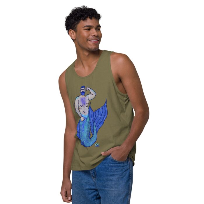 Men’s premium tank top - MerCub Blue - Image 28