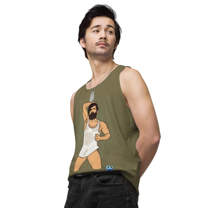 Men’s premium tank top - Rain - Image 34