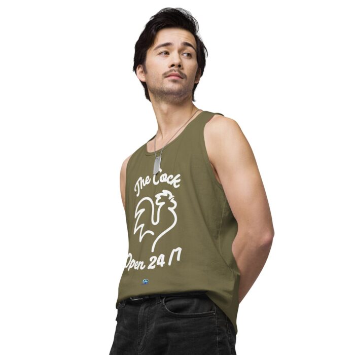 Men’s premium tank top - The Cock Open 24/7 - Image 34