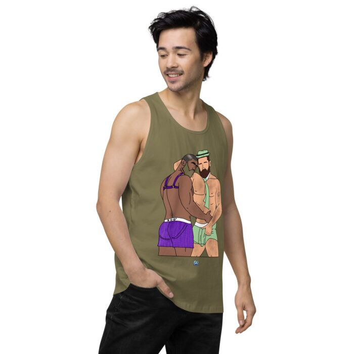 Men’s premium tank top - He's Got a Basket - Image 34