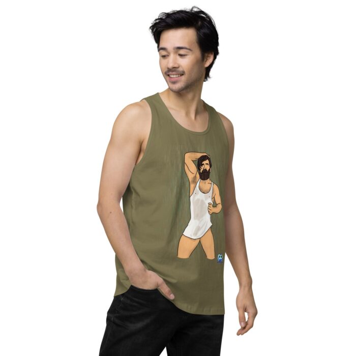 Men’s premium tank top - Rain - Image 33