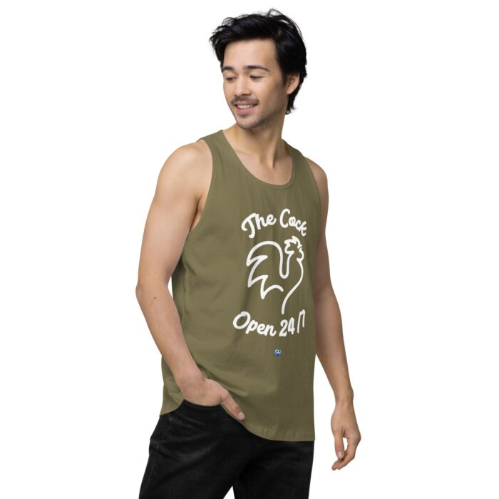 Men’s premium tank top - The Cock Open 24/7 - Image 33