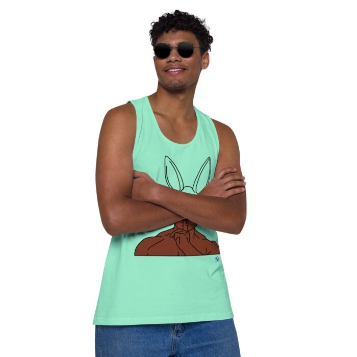 Men’s premium tank top - Bunny Ear Mask (Easter) - Image 46