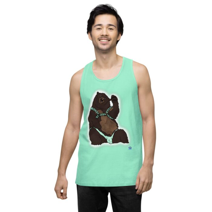 Men’s premium tank top - Disco Bear - Image 57