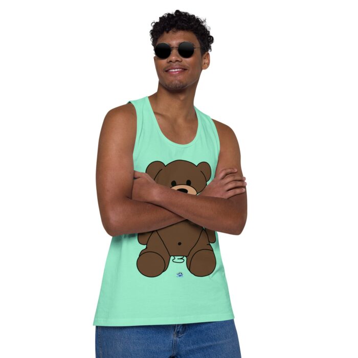 Men’s premium tank top - Gagged Teddy Bear (Butt Plug) - Image 46