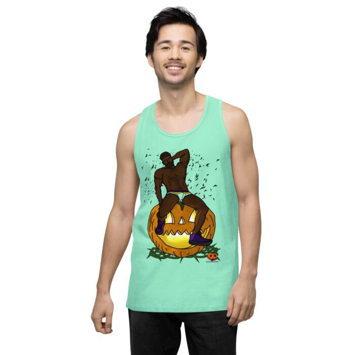 Men’s premium tank top - Jack O Lantern - Image 57
