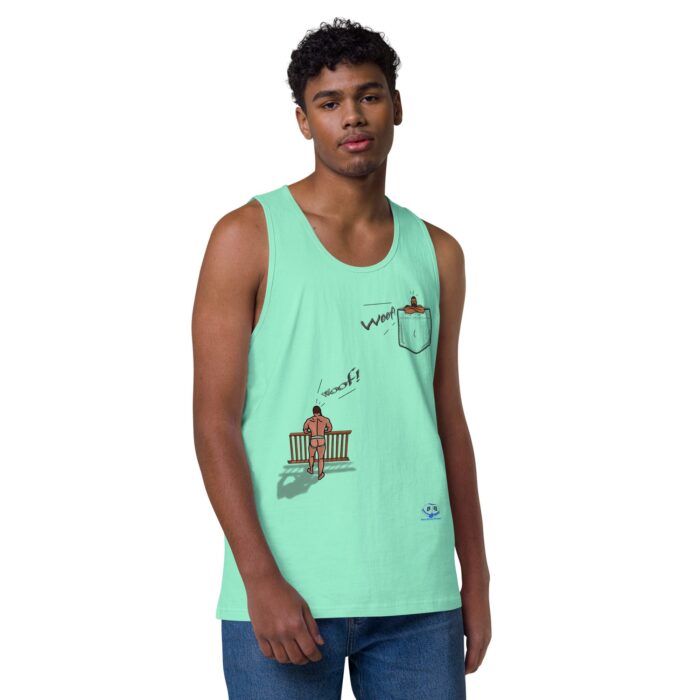 Men’s premium tank top - Bear Call - Image 45