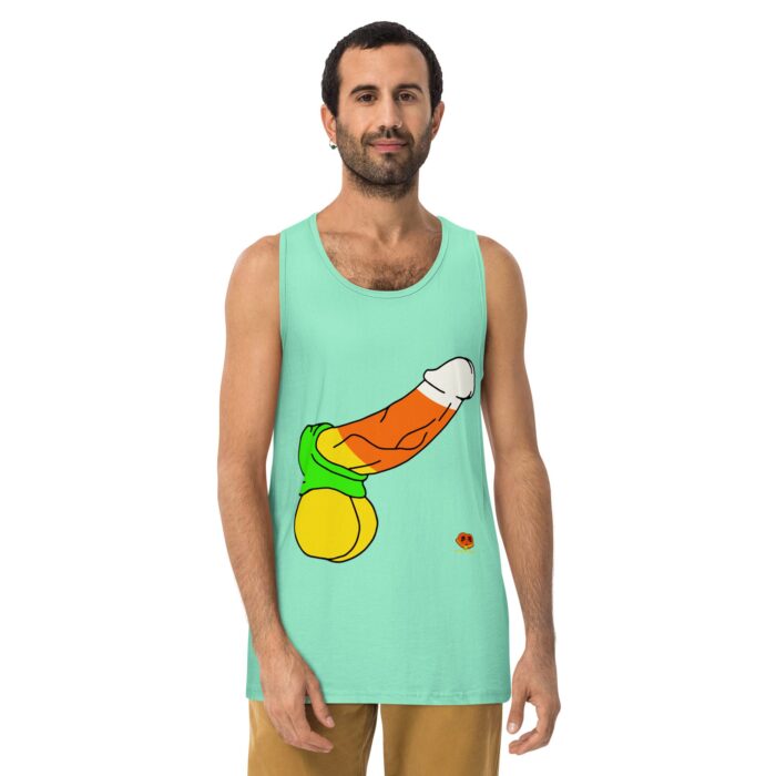 Men’s premium tank top - Candy Corn Cock - Image 23