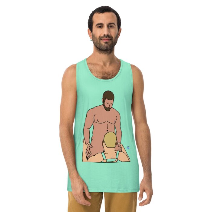 Men’s premium tank top - BlowJob and Harness - Image 23