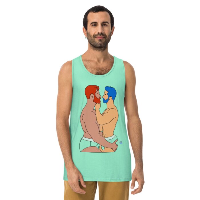 Men’s premium tank top - Brief Kiss - Image 23